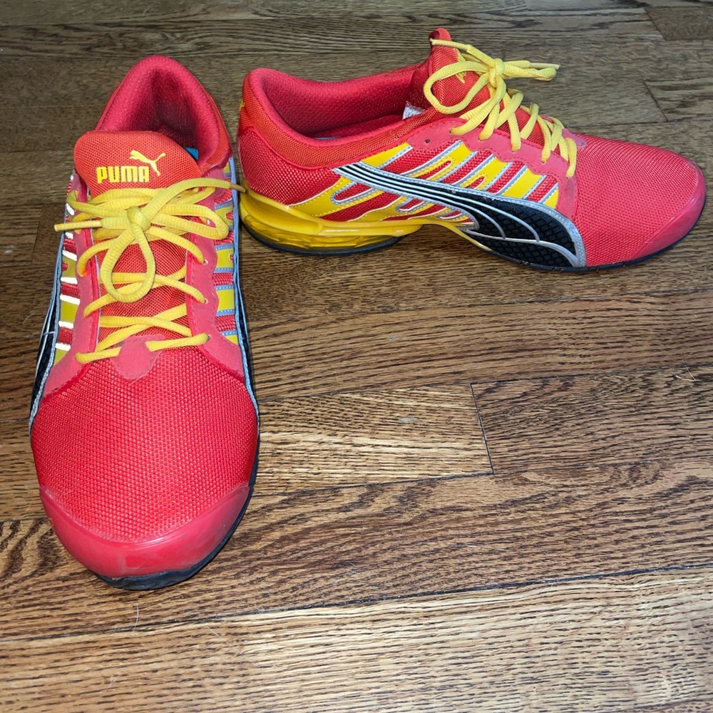 Puma Men’s Red and Yellow Sneakers